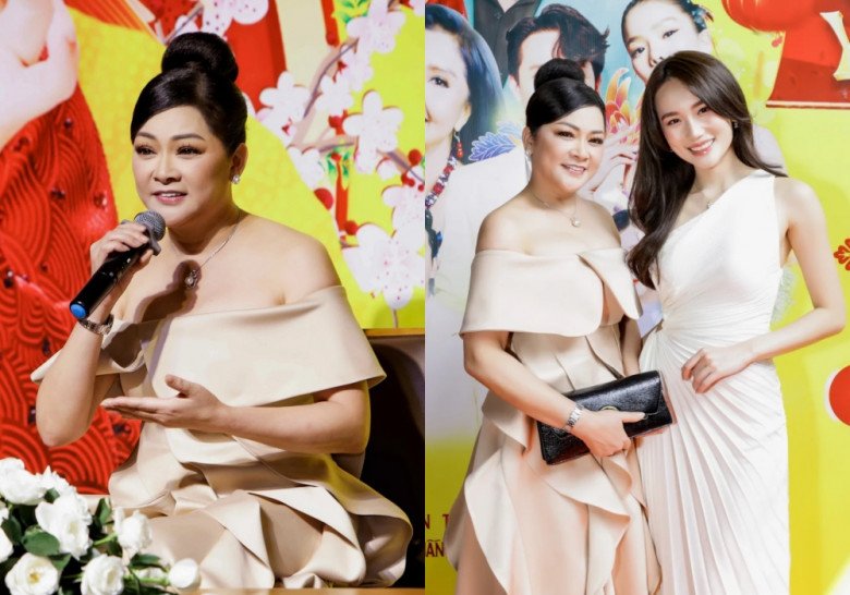 Như Quỳnh trẻ trung ở tuổi 53. Cô vừa đáp chuyến bay trở về Việt Nam để chuẩn bị làm liveshow mừng Xuân.