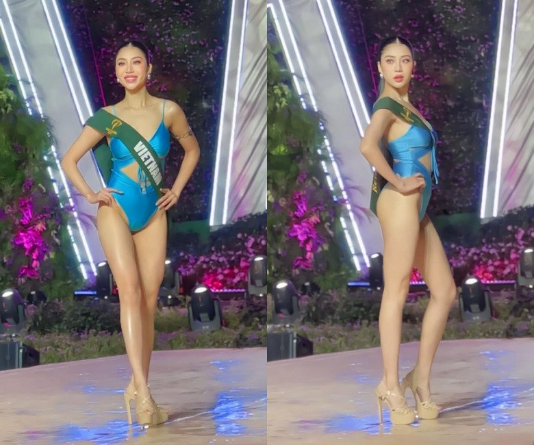 Miss Earth 2023: Lan Anh khoe hình thể với bikini, fans lo lắng không lọt nổi Top 5 để amp;#34;nuốt micamp;#34; - 1