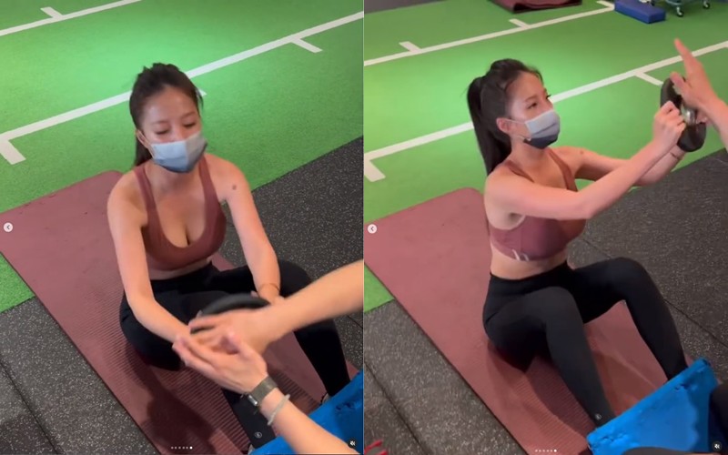 Không chỉ có niềm đam mê với yoga, leo núi, golf mà Sunny Lin còn là fan cứng của gym.
