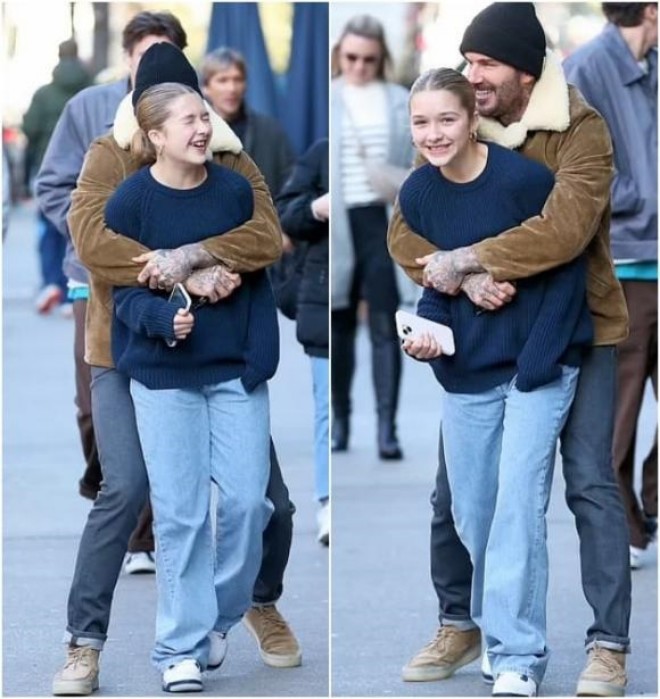 Harper mảnh mai hơn và gương mặt lộ cằm V-line.