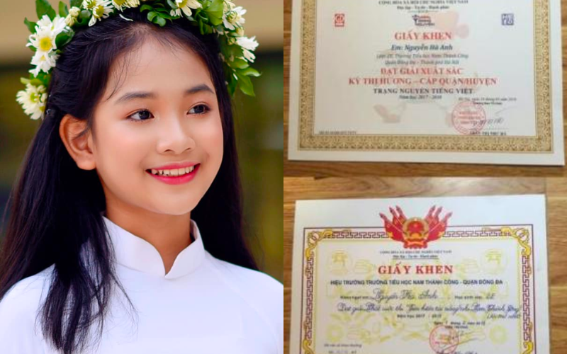 Cô bé hiện tại đang học cấp 2 tại một trường nổi tiếng nhất nhì Hà Nội. Với năng lực nổi trội, thành tích đáng chú ý và tính cách năng động, Hà Anh luôn tích cực "góp mặt" trong các hoạt động ở trường học, được nhiều thầy cô ưu ái.
