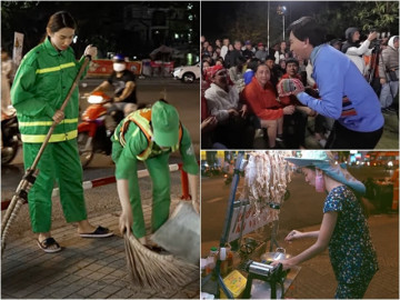 Sao Việt bất chấp sĩ diện, hạ mình ngoài đường: Ông hoàng cũng đi xin tiền, Hoa hậu quét rác và chạy xe ôm