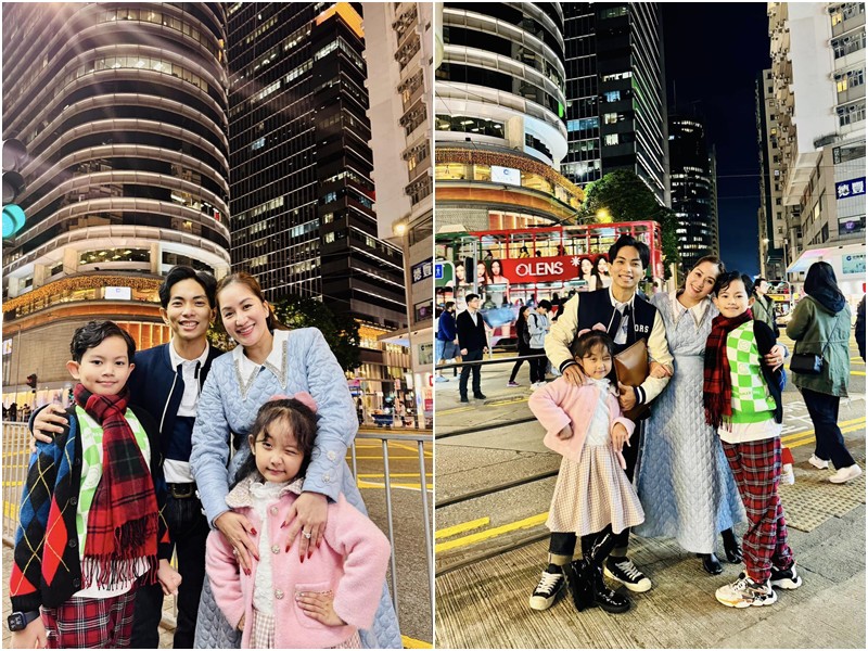 Ngoài ra trên trang cá nhân, Khánh Thi còn khoe ảnh gia đình đang có chuyến du lịch bên Hồng Kông đầy vui vẻ.
