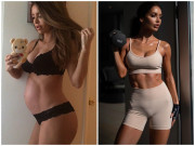 Bà bầu - "Bà mẹ 6 múi" đình đám MXH mang bầu những tháng cuối body vẫn quyến rũ