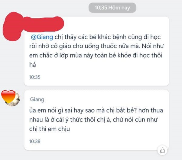 Mẹ Việt đăng đàn bức xúc vì nhắn tin nhờ cô giáo mầm non chăm con bị ốm, ai ngờ bị nói amp;#34;Để bé ở nhà đi chịamp;#34; - 3