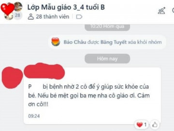 Mẹ Việt đăng đàn bức xúc vì nhắn tin nhờ cô giáo mầm non chăm con bị ốm, ai ngờ bị nói Để bé ở nhà đi chị