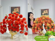 Nhà đẹp - Mẹ đảm Hà thành hướng dẫn cách cắm hoa thược dược đổi màu bằng bình chim công với 6 bước đơn giản