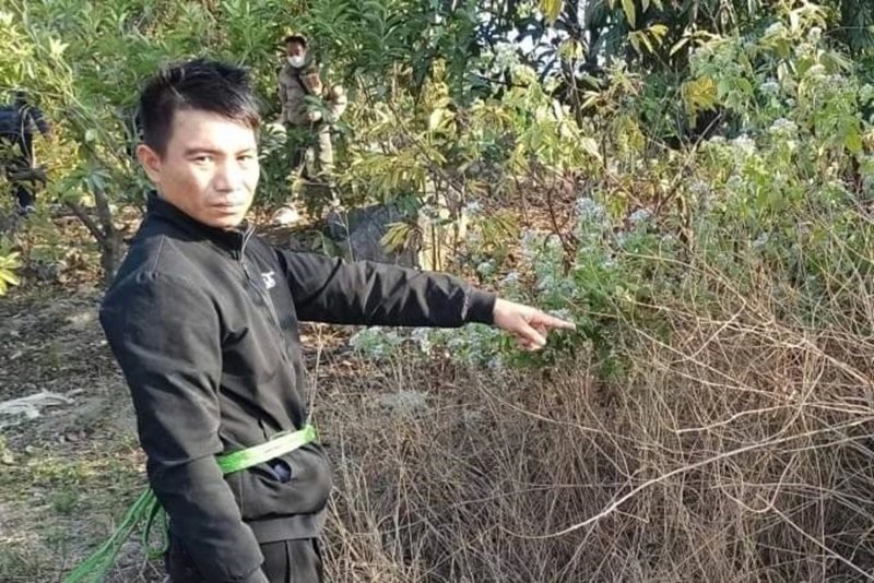 Thành được công an Hải Phòng đưa ra thực nghiệm hiện trường.