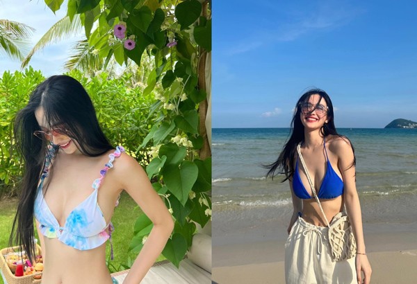 Sau khi công khai thẩm mỹ, người đẹp sinh năm 1995 cũng chăm chỉ khoe vẻ đẹp hình thể với “vòng 1 tấn công”.