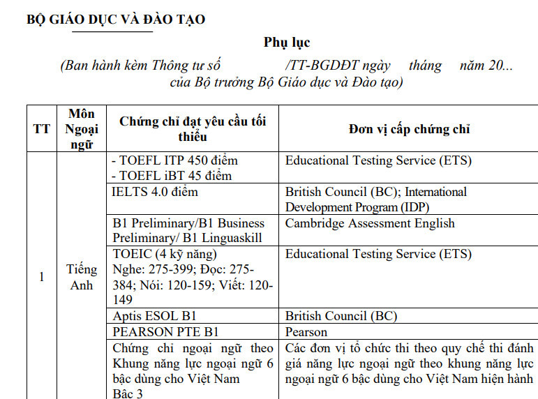 6 loại chứng chỉ Ngoại ngữ có thể được miễn bài thi trong kỳ thi tốt nghiệp THPT 2024 - 1