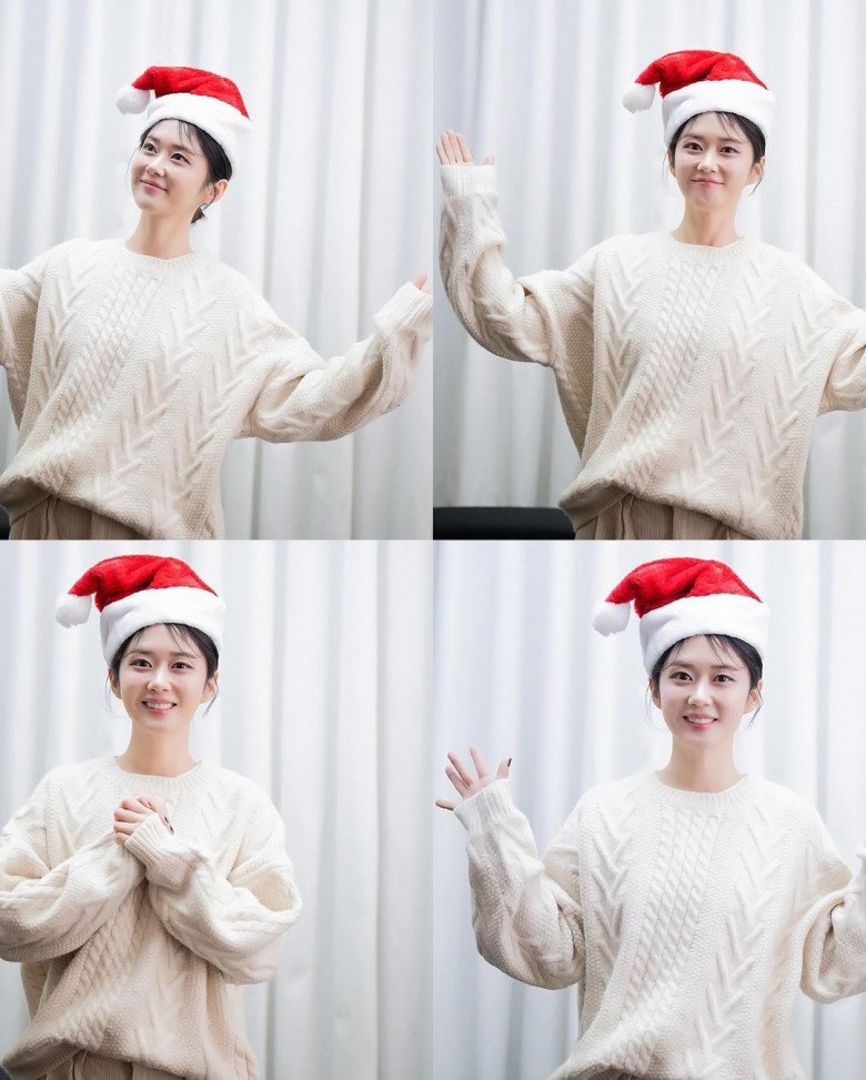 Jang Nara tung hình Giáng sinh, mặt như nữ sinh trung học, làn da amp;#34;lộtamp;#34; sạch mỹ phẩm U50 đẹp cỡ này - 1