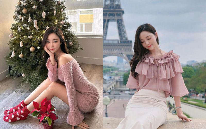 Min Ji cũng rất chuộng diện váy đầm mang màu sắc pastel ngọt ngào. 
