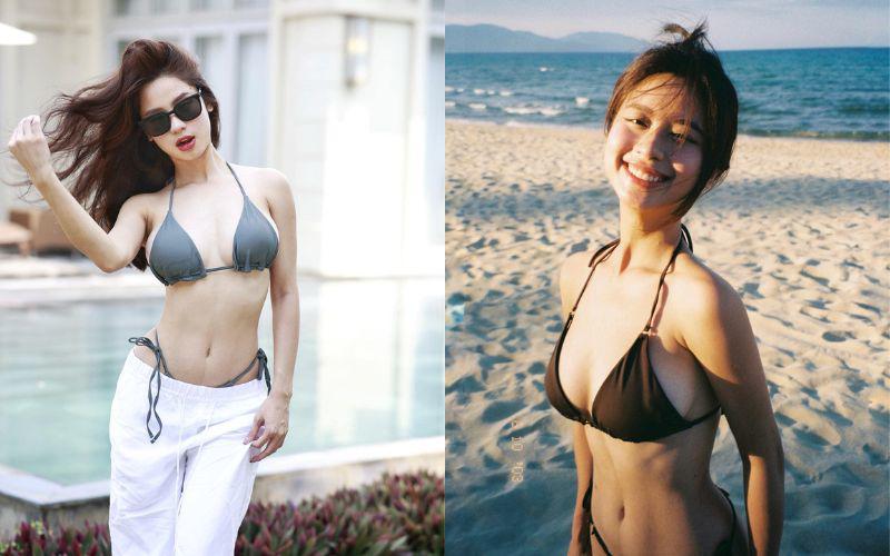 Lâu lâu tung vài chiếc ảnh bikini đơn giản, từ nhan sắc đến vóc dáng của Hàn Hằng khiến dân tình khó mà chê điểm nào.
