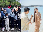 Giải trí - Con gái "ông bầu" Quang Huy thân thiết bên bạn trai của mẹ Phạm Quỳnh Anh, khung cảnh gia đình 5 người thành tâm điểm