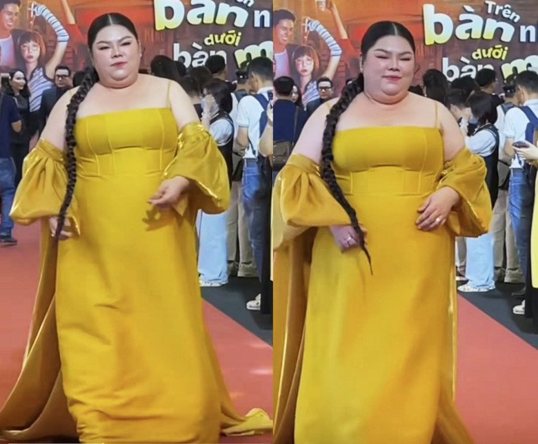 Diễn viên Tuyền Mập diện đầm lộng lẫy tại sự kiện.