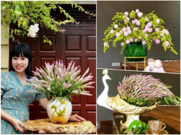 Ngắm những bình hoa đồng nội của cô giáo Quảng Ninh: Cây cỏ xước, hoa xấu hổ cũng đẹp đến động lòng người