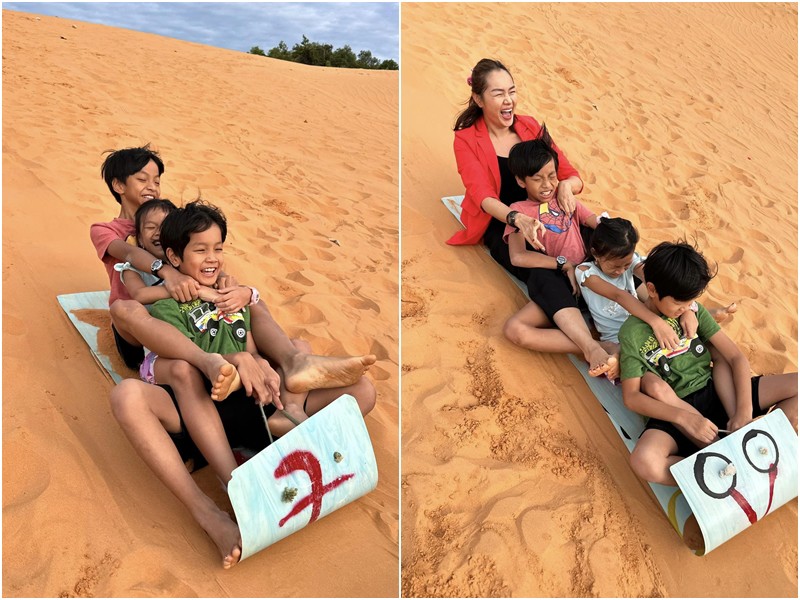 Dù công việc rất bận rộn nhưng bà mẹ 5 con Diễm Châu vẫn sắp xếp và dành thời gian đưa các con đi du lịch khiến mọi người ngưỡng mộ. Mới đây, nàng Á hậu khoe ảnh đưa các con đi Phan Thiết.
