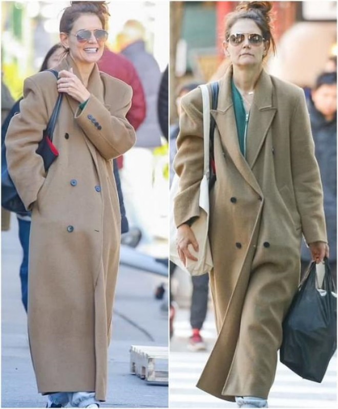 Katie Holmes từng bị chê già, xuống sắc với khuôn mặt chảy xệ.