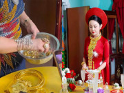 Tin tức - Đám cưới "siêu khủng" tại Tiền Giang dịp cuối năm: Mẹ cô dâu cầm thau đựng vàng, cô dâu đeo vàng trĩu cổ