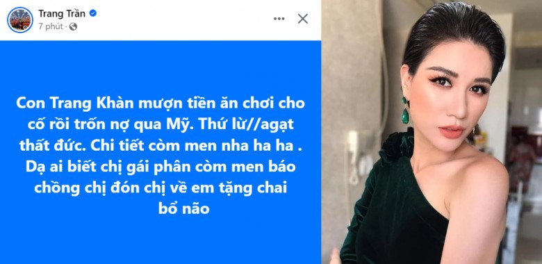 Cựu người mẫu gay gắt đáp trả trên trang cá nhân.