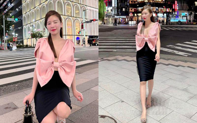 Và một trong những bí quyết giúp cho mọi outfit với sắc hồng của người đẹp sinh năm 1995 thêm hút mắt đó chính là cách cô mix kèm các món phụ kiện hàng hiệu đắt đỏ.
