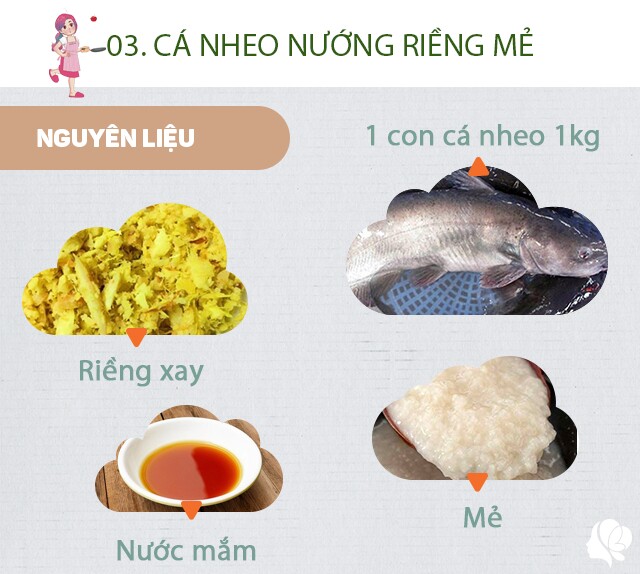 Chuẩn bị: 1kg cá nheo, riềng xay, nước mắm, mẻ, dầu ăn, mắm tôm.