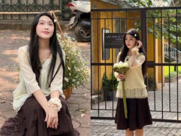 Đu trend nàng thơ trời Thu Hà Nội, Lọ Lem lộ nhan sắc thật