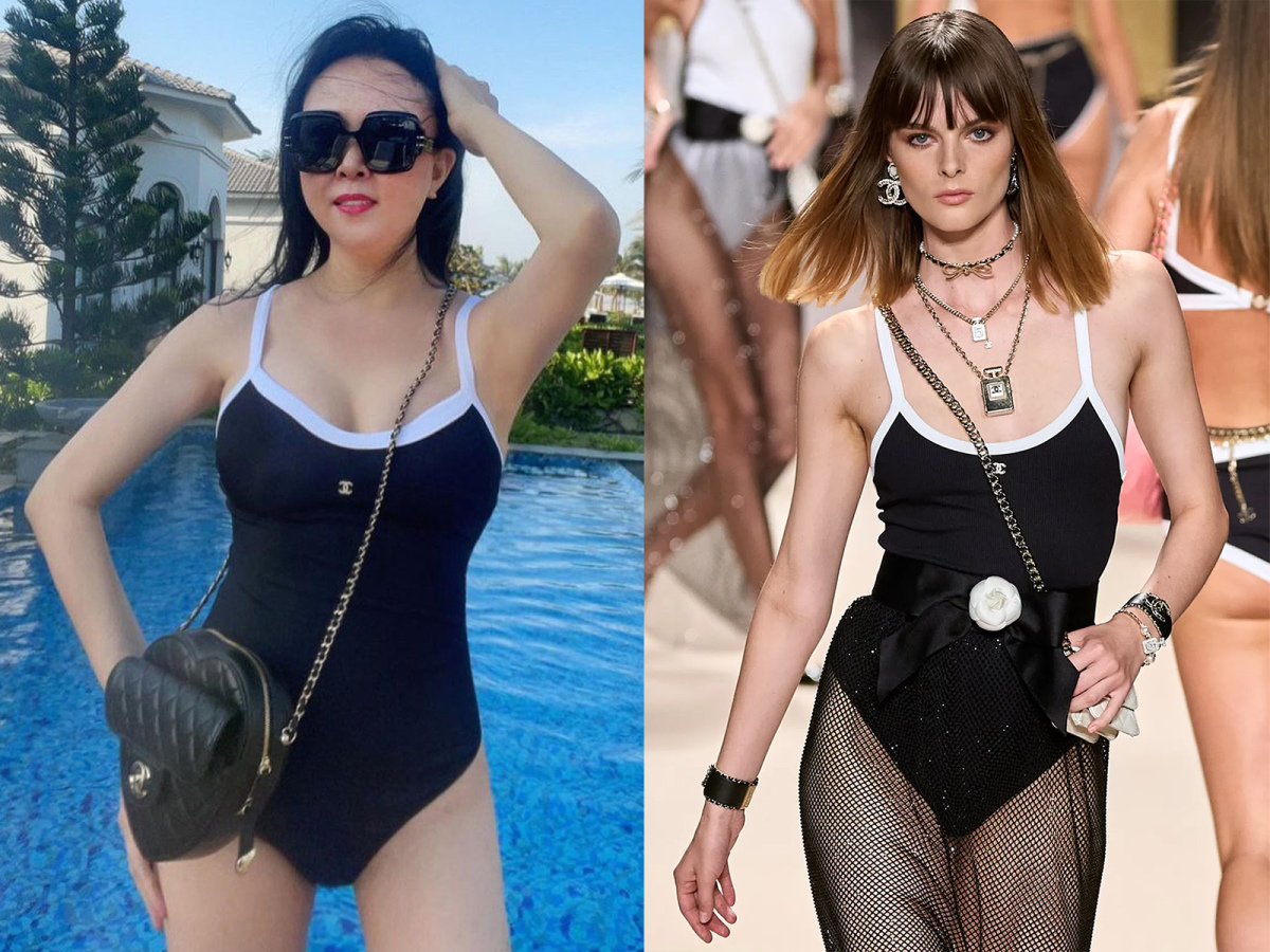 Một lần du lịch Đà Nẵng, doanh nhân sinh năm 1977 cũng mặc monokini kiểu dáng tương tự, thuộc bộ sưu tập Chanel Xuân Hè 2022.