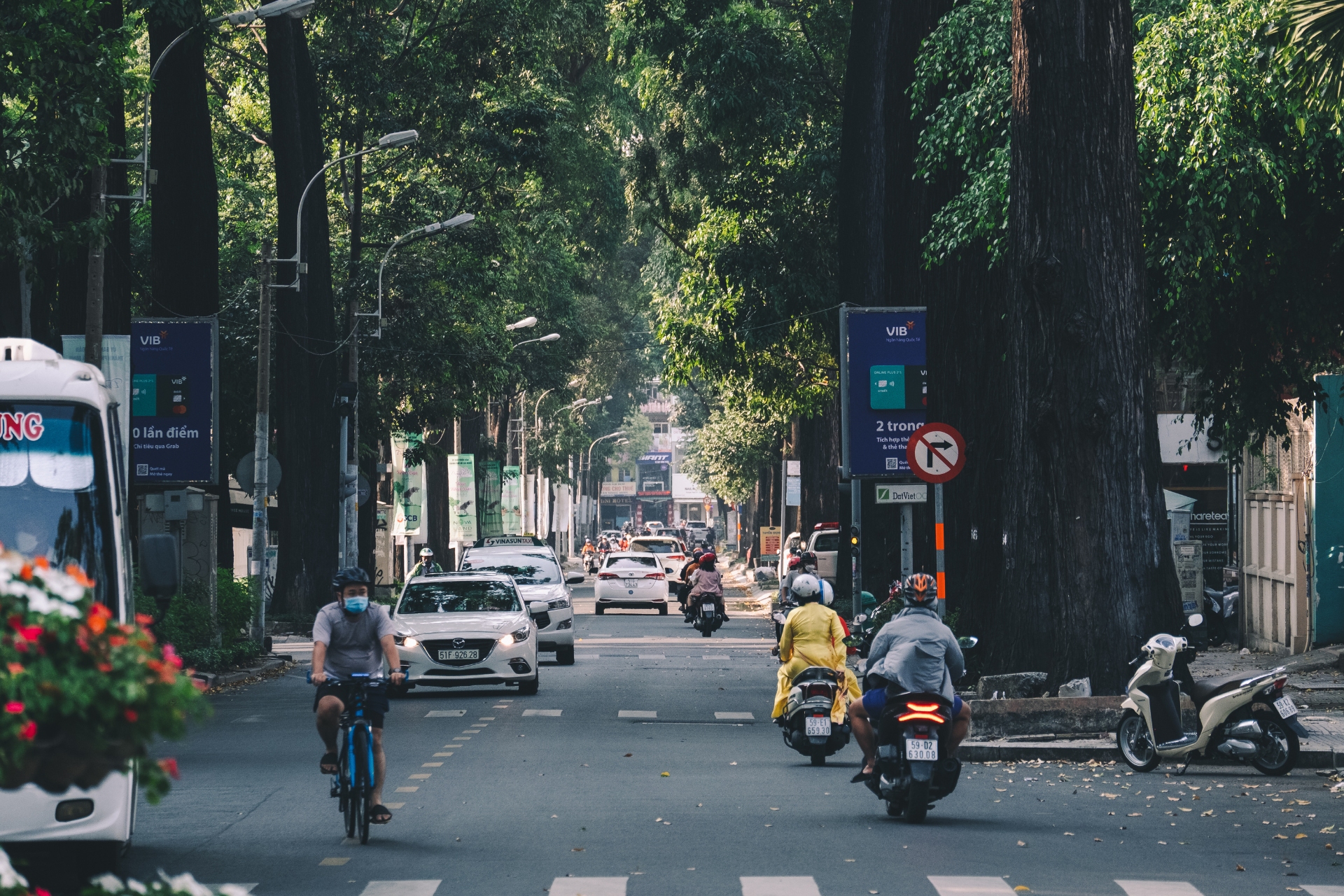 A vibrant street in Ho Chi Minh City