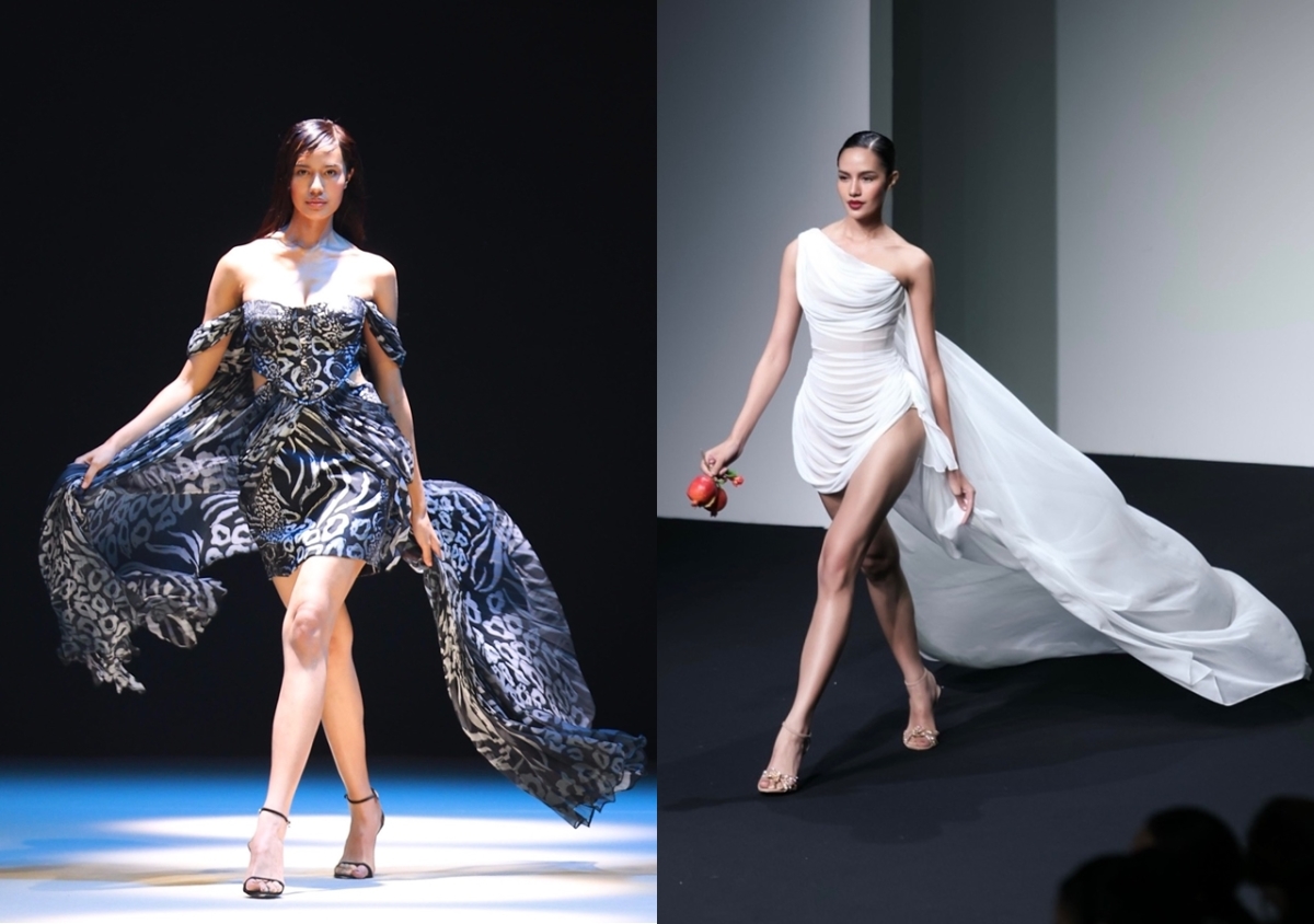 Opal Suchata có kỹ năng catwalk tốt do từng trình diễn cho nhiều show thời trang.