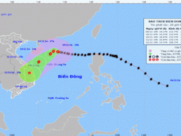 Bão số 7 bất ngờ tăng cấp trên Biển Đông, gió giật cấp 17