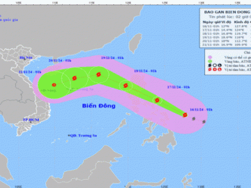 Cơn bão mới xuất hiện có cường độ mạnh dự báo sẽ vào Biển Đông