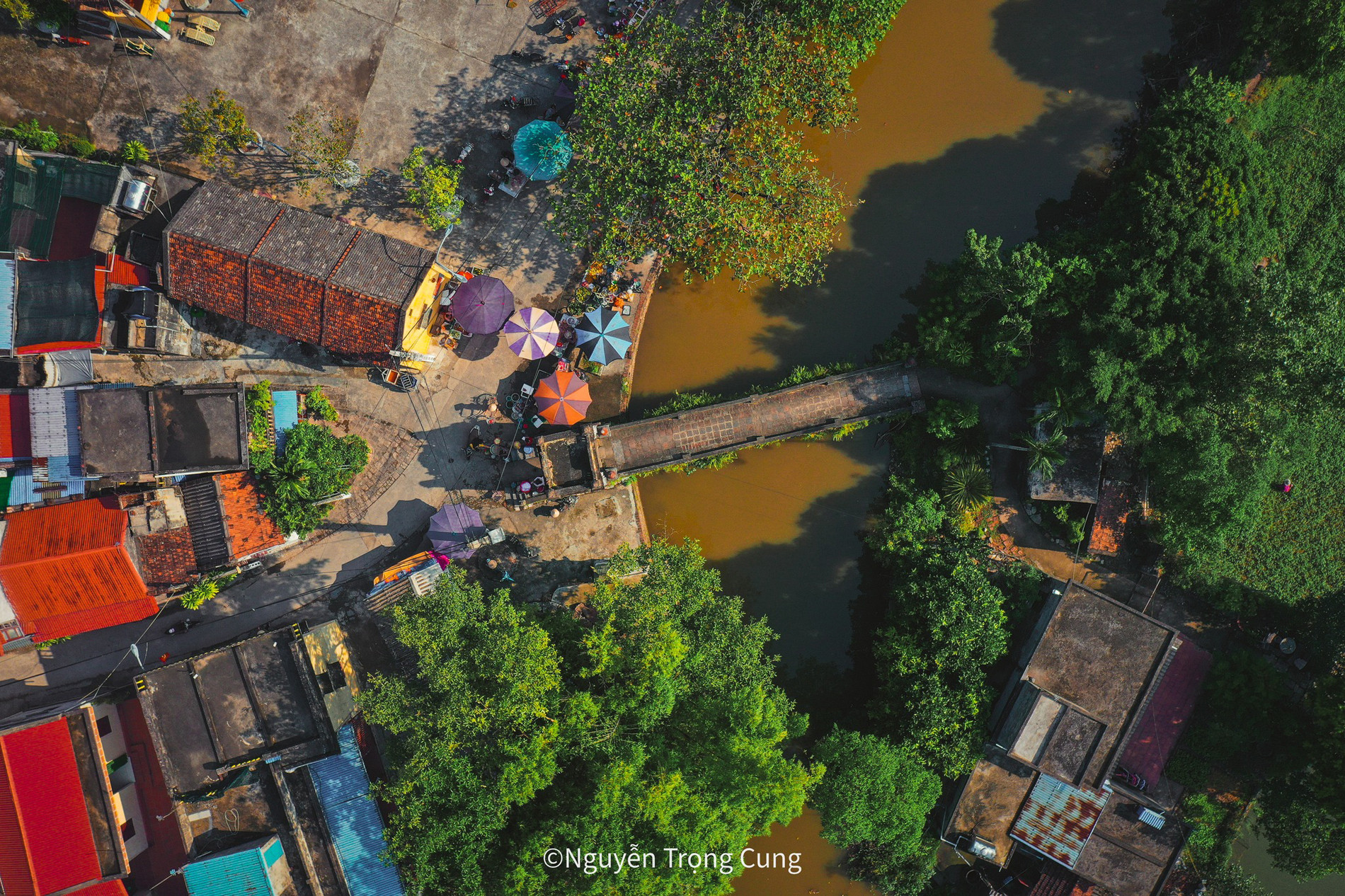 Aerial view of Dich Diep village