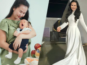 Bà bầu - Võ Hạ Trâm "bụng phẳng lì" sau hai tháng sinh con