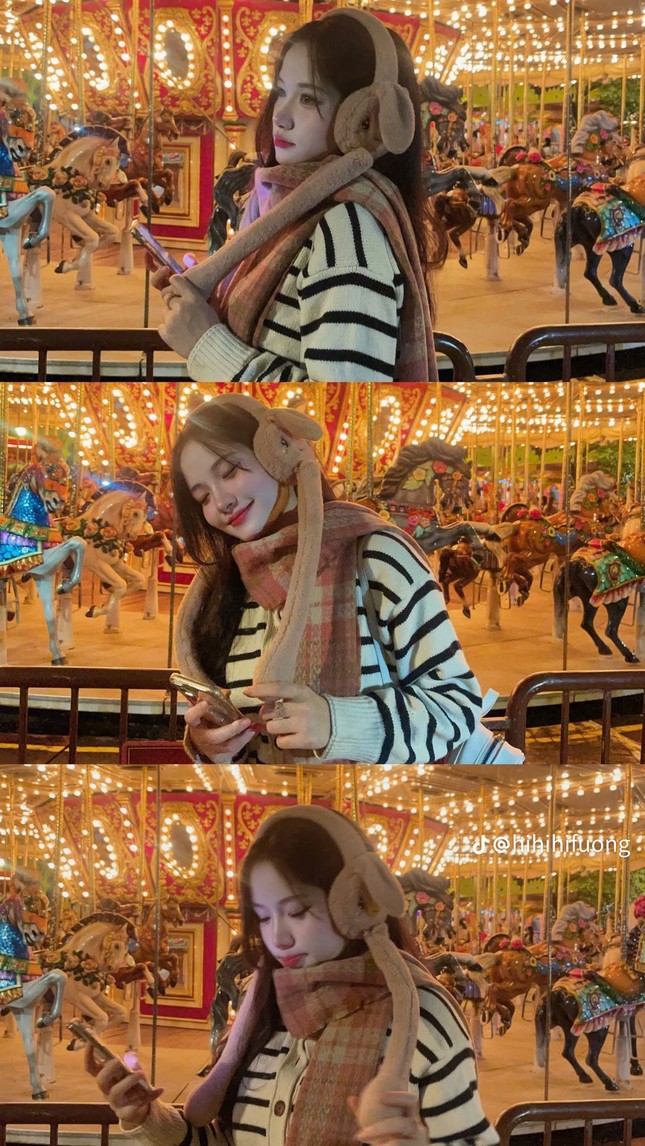 Gen Z rủ nhau amp;#34;bắt trendamp;#34; chụp ảnh bên vòng xoay ngựa gỗ đón mùa Giáng sinh - 2