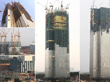 Cận cảnh quá trình xây dựng tòa nhà 57 tầng trong 19 ngày