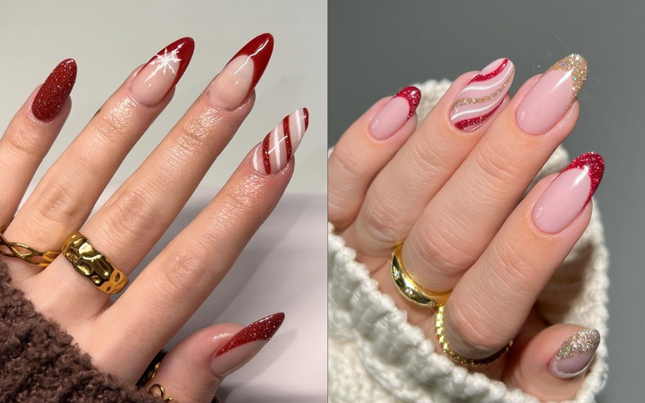 5 mẫu nail trending mùa Giáng sinh 2024: Tráng gương, họa tiết nơ chưa hạ nhiệt - 6