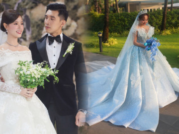 Váy cưới đắt giá của sao Việt năm 2024