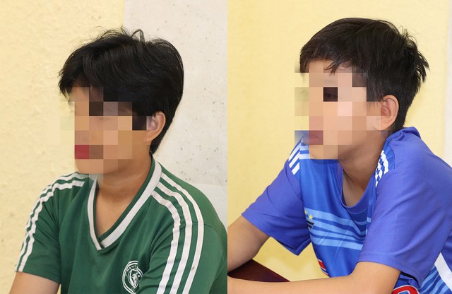 2 đối tượng tại cơ quan công an. Ảnh: CACC.