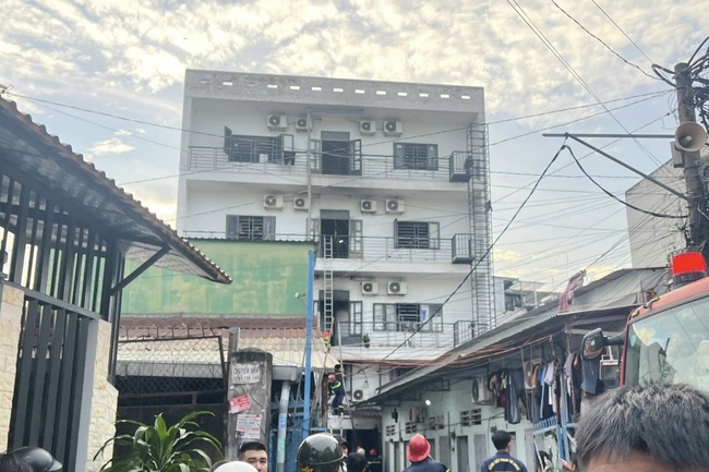 Căn nhà trọ xảy ra cháy.