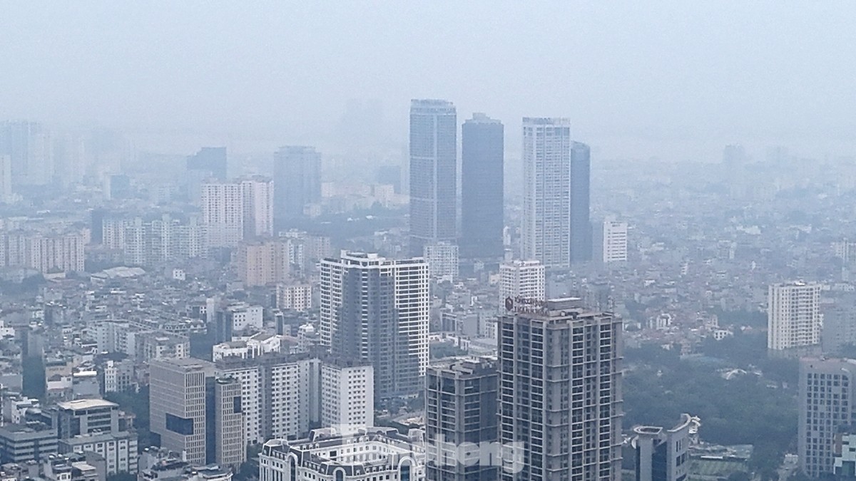 Một góc khu đô thị trên địa bàn quận Cầu Giấy và Nam Từ Liêm nhìn từ flycam.