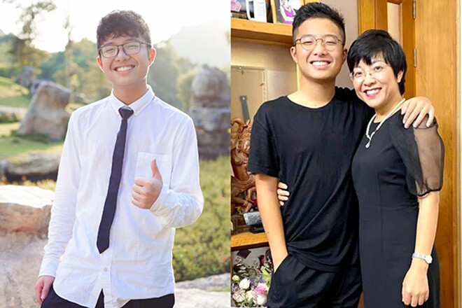 Thảo Vân và con trai Gia Bảo.