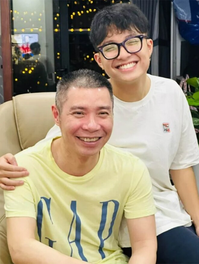 Gia Bảo và bố - nghệ sĩ Công Lý.