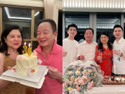 Giải trí - Sao Việt 24h: Bố chồng đại gia của Đỗ Mỹ Linh trẻ trung đón tuổi 63, có 3 cháu vẫn được các con trai quấn quýt