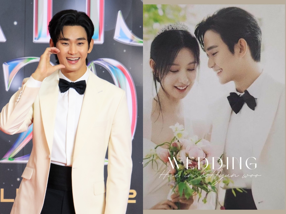 Bộ vest Kim Soo Hyun diện trong lễ trao giải khá giống với hình ảnh khi anh chụp ảnh cưới cùng mỹ nhân “Queen Of Tears”.