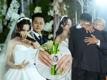 Người mẹ đã mất có mặt trong đám cưới 1000 khách mời của Thái Trinh, chàng rể hào môn được bố vợ chấm vì hiền lành