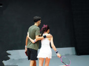 Đẹp - Nhan sắc mỹ nhân tay trong tay cùng em trai An Tây trên sân pickleball, là Á hậu đình đám