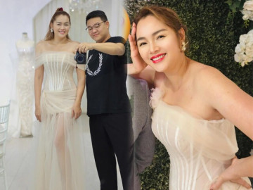 Lấy chồng khi đã làm mẹ 5 con, Hoa hậu Diễm Châu mặc váy cưới độc nhất vô nhị có giá 0 đồng