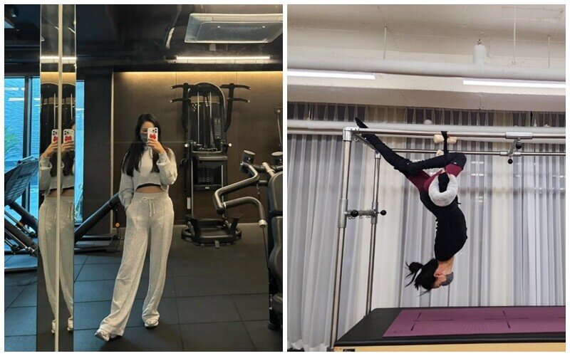 Sau khi sinh con, cô đam mê tập gym và pilates để nhanh lấy lại dáng và sở hữu vòng eo săn chắc hơn.
