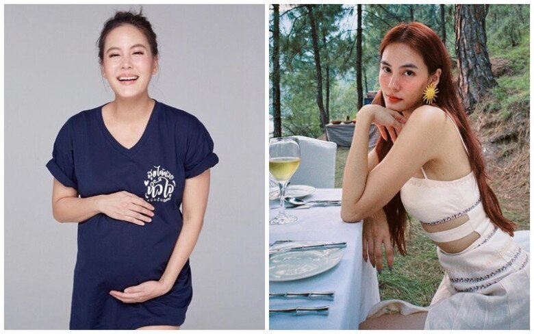 Cô hạnh phúc và thoải mái trong thời gian mang bầu.